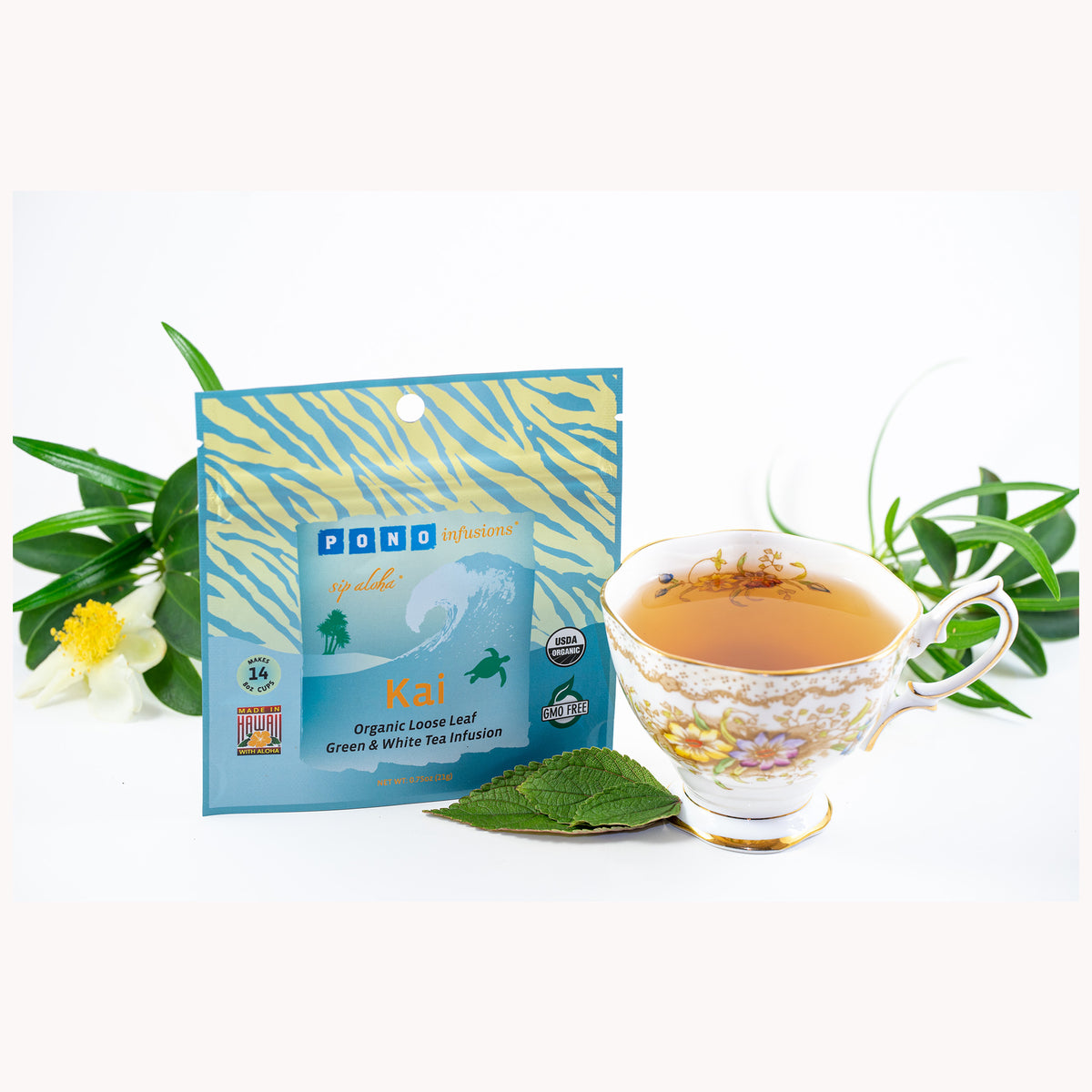 Kai Organic Green &amp; White Tea Loose Leaf Infusion