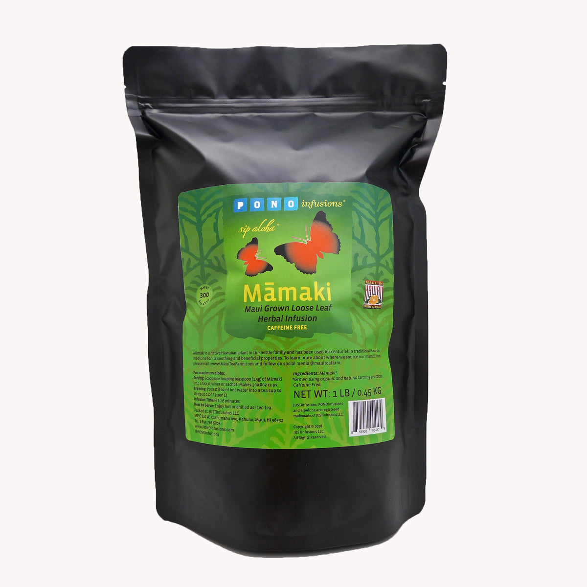 2026 Mamaki Loose Leaf Herb Tea (100% Maui Grown) • Organic 1lb Size